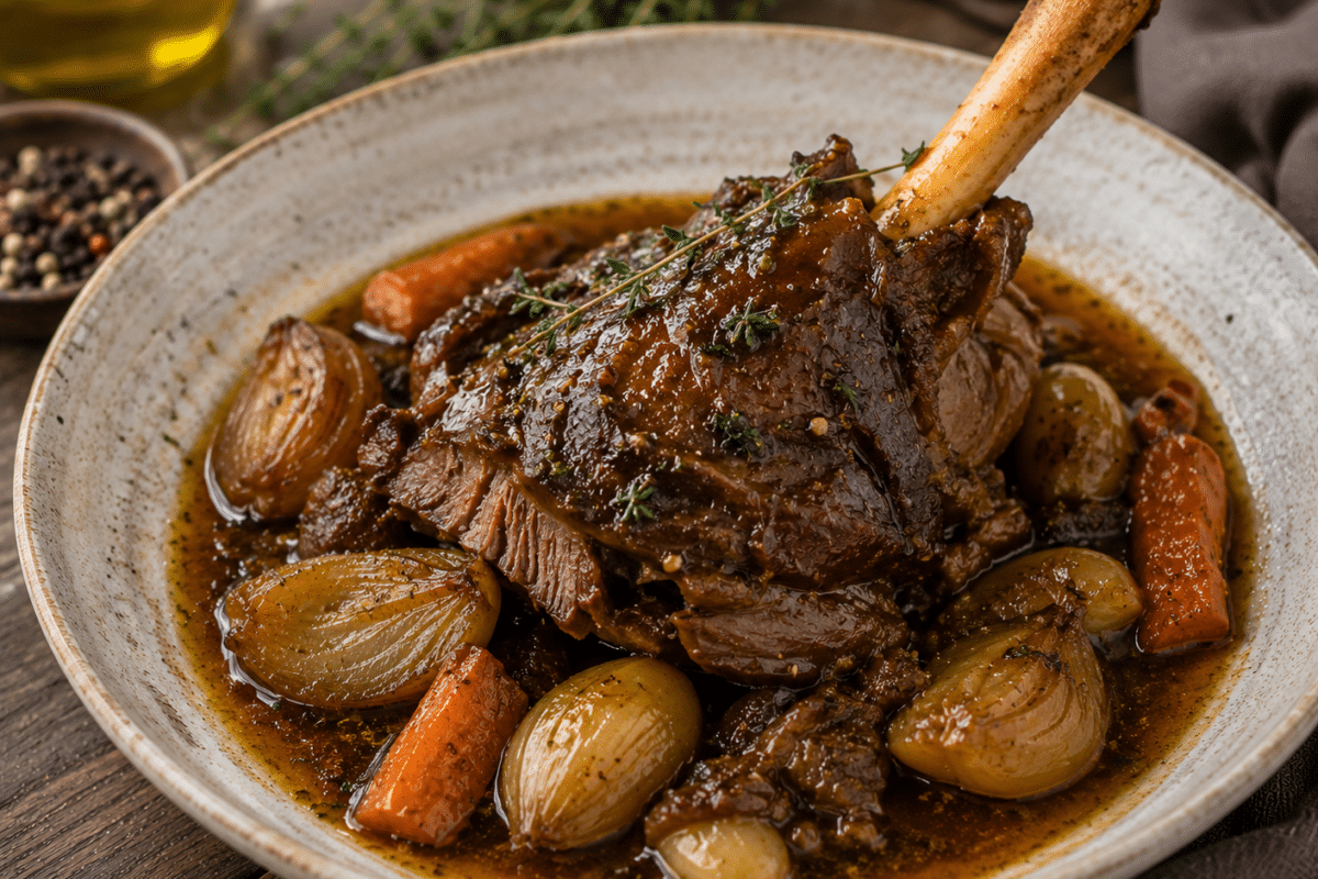 Agneau confit aux épices douces